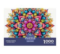 Mandala Flor Puzzle De 1000 Piezas Serie Art Collection Juguete EduGatoivo Adultos Y Niños A Partir De 12 Año 70x50cm/1000pcs
