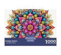 Mandala Flor Puzzles 1000 Piezas Serie Art Collection Puzzles para Adultos Y Niños para Adultos Y Niños Mayores 38x26cm/1000pcs