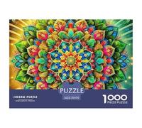 Mandala Flor Puzzles 1000 Piezas Serie Art Collection Rompecabezas De Piso Y Juego Familiar Adultos Y Niños A Partir De 12 Año 70x50cm/1000pcs