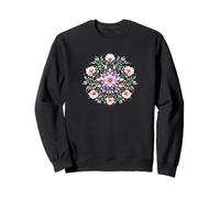 Mandala Floral Acuarela Boho Flor Simetría Sudadera