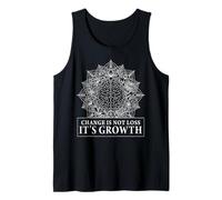 Mandala Floral Cerebro Yoga Afirmación Mindfulness Camiseta sin Mangas