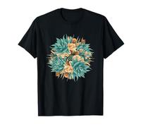 Mandala Floral suculenta Tropical Verde Azulado Camiseta