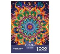 Mandala Flower 1000 Piece Jigsaw Puzzle for Adults and Families - Complex Cognitive Game 38x26cm/1000pcs