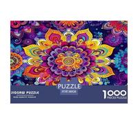 Mandala Flower Hard 1000 Piece Creative Puzzle - Art Entertainment for Adults and Kids 12+ 38x26cm/1000pcs