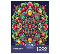 Mandala Flower Puzzle Imposible,desafío for Adults Juego EduGatoivo 1000 Piezas Obra De Arte De Juego De para Adultos Y Niños 70x50cm/1000pcs