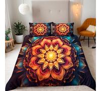 Mandala Fundas Nordicas Cama 150 Flores De Datura De Ensueño Ropa De Cama para Adultos con Cremallera Fundas Nordicas de Microfibra (220x240cm) + 2 Fundas de Almohada 50x75cm