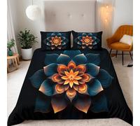 Mandala Fundas Nordicas Cama 150 Mandala Abstracto De Flores Exóticas Ropa De Cama para Adultos con Cremallera Fundas Nordicas de Microfibra (220x240cm) + 2 Fundas de Almohada 50x75cm