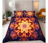 Mandala Fundas Nordicas Cama 150 Mandala Bohemio: Encanto Exótico Ropa De Cama para Adultos con Cremallera Fundas Nordicas de Microfibra (220x240cm) + 2 Fundas de Almohada 50x75cm