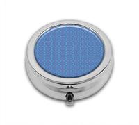 Mandala Inspired Oriental Strokes and Lines Traditional Elements Custom Round SilverBox Pocket 2.1" - 3 Compartimentos Box/Pastillero Pocket