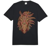Mandala intrincado Floral de Plumas para Amantes de los Caballos Comfort Colors Adult Heavyweight T-Shirt