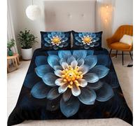Mandala Juego de Funda Nórdica Reversible Mandala Fantasía Bohemia Juego de Ropa de Cama 3 Piezas 200x200cm, Microfibra Suave, 1 Funda Nórdica y 2 Fundas Almohada 50x75cm