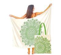 Mandala Life ART Pareo azul para mujer, pareo, bikini, toalla de playa, falda envolvente, tapiz, pañuelo envolvente, bufanda, pañuelo para el cuello, rayón de alta calidad, suave y ligero, Mandala