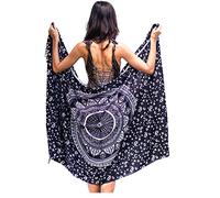 Mandala Life ART Pareo de Playa Para Mujer Boho Bikini Cover Up Cubierta Envolvente Falda Sarong Chal Vestido Piscina Vacaciones De BañadorTraje De Baño Tapiz Bohemio Colgar en la Pared 180x115cm