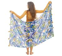 Mandala Life ART Pareo de Playa para Mujer - Envoltura de Pareo de algodón - Cubrir Bikini - Tela Decorativa