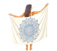 Mandala Life ART Pareo de playa para mujer - Envoltura de pareo de algodón - Cubrir bikini - Tela decorativa