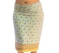 Mandala Life ART Pareo de Playa para Mujer Estampado a Mano - Sarong Indio con Borde Dorado - Algodón suav - Tela Decorativa - Envoltura Cubrir Bikini