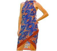 Mandala Life ART Pareo_Zen_2 Swimwear Cover Up, Azul Marino, Talla única para Mujer