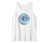 Mandala Luna Estrellas Azul Yoga Budista Spiritual Namaste Camiseta sin Mangas