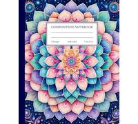 Mandala Magic - Pastel Wide Ruled Notebook: 110 Pages | Aesthetic Composition Book | Soft Colors for Relaxation & Creative Writing