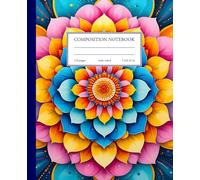 Mandala Magic - Pastel Wide Ruled Notebook: 110 Pages | Aesthetic Composition Book | Soft Colors for Relaxation & Creative Writing