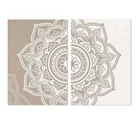 Mandala MarróN Lienzo Arte Mandala Flor PatróN PóSter Impresiones Arte De La Pared Sala De Estar DecoracióN Lienzo Pintura PóSteres Dormitorio DecoracióN Para El Hogar Sin Marco 60×80cm×2 Piezas