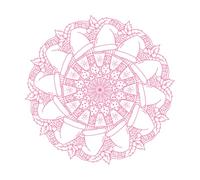 Mandala navideño con gorro de Papá Noel, bebida caliente y adornos navideños. Pegatinas de grabado 67.2x67.2cm Embellecimiento de paredes Rosa