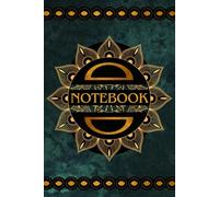 Mandala Notebook: Decorative Dark Green Journal with Gold Accents | 120 Pages | 6" x 9" | College Ruled | Volume 3