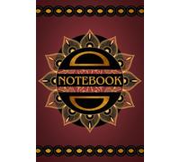 Mandala Notebook: Decorative Maroon Journal with Gold Accents | 120 Pages | 6" x 9" | College Ruled | Volume 1