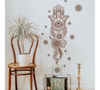 Mandala Palm Lotus Wall er - Adhesivo de vinilo extraíble para dormitorio, sala de estar y decoración del hogar, material de PVC, aplicación suave