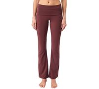 MANDALA Pantalones de Yoga Clásicos Rolldown para Mujer rojo oscuro | L