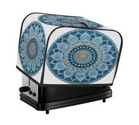 Mandala Pearl Effect Floral Tostadora Cover 2 Slice Dust Cover para máquina de pan, pequeño electrodoméstico de cocina