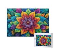 Mandala Puzzle 1000 Piezas Adultos, 75x50cm Gran Formato Puzzle Color Patrón Diseño, Jigsaw Adultos DIY Artesanía con Embalaje de Caja de Regalo, Home Room Wall Decor, Regalo Mujer Hombre, Model1580