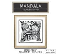 Mandala Square sketchbook for drawing: Blank sheet for doodling, Tangle Zen Art Design