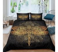 mandala style Funda de Edredón Microfibra de poliéster Juego de 3 Piezas Diseño 3D con Cremallera Artístico mandala estilo Funda Edredon incluye Fundas de Almohada Suave for niños Single（135x200cm）