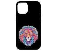 Mandala Style Lions Face Lion Head Animal Envejecido Carcasa para iPhone 12/12 Pro