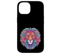 Mandala Style Lions Face Lion Head Animal Envejecido Carcasa para iPhone 14