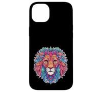 Mandala Style Lions Face Lion Head Animal Envejecido Carcasa para iPhone 14 Plus