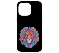 Mandala Style Lions Face Lion Head Animal Envejecido Carcasa para iPhone 14 Pro MAX