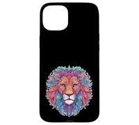 Mandala Style Lions Face Lion Head Animal Envejecido Carcasa para iPhone 15 Plus
