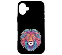 Mandala Style Lions Face Lion Head Animal Envejecido Carcasa para iPhone 16 Plus