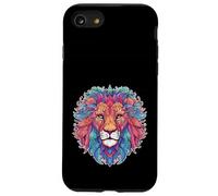 Mandala Style Lions Face Lion Head Animal Envejecido Carcasa para iPhone SE (2020) / 7/8