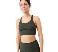 MANDALA Sujetador deportivo para mujer Mono Printed Medium Support verde oscuro | S