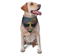 Mandala, The Tree Of Life - Bufanda triangular para mascotas con estampado gráfico para perros y gatos, bandana ajustable para mascotas y sesiones de fotos