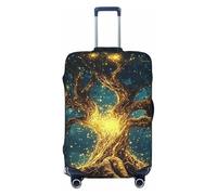 Mandala, The Tree of Life - Funda elástica para equipaje de viaje, protector de maleta, funda de equipaje impresa antiarañazos, Black, L