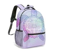 Mandala Turtle Starry Sky Mochila de 16 pulgadas Rainbow Gradient Galaxy Dreamscape 360 Print Estética Fantasía Celestial Mochila, 01., L, Casual