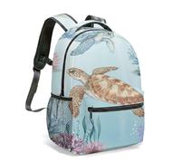 Mandala Turtle Starry Sky Mochila de 16 pulgadas Rainbow Gradient Galaxy Dreamscape 360 Print Estética Fantasía Celestial Mochila, 04., L, Casual