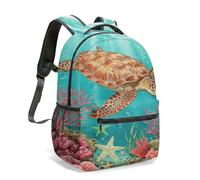 Mandala Turtle Starry Sky Mochila de 16 pulgadas Rainbow Gradient Galaxy Dreamscape 360 Print Estética Fantasía Celestial Mochila, 09., L, Casual