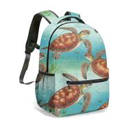 Mandala Turtle Starry Sky Mochila de 16 pulgadas Rainbow Gradient Galaxy Dreamscape 360 Print Estética Fantasía Celestial Mochila, 08., L, Casual