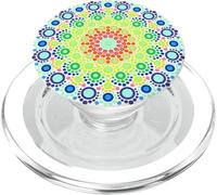Mandala Yoga Energía Sagrada Yoga Prana Arte Yoga Om Buena Vibra PopSockets PopGrip para MagSafe