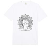 Mandala Yoga Meditación Pose Diseño Mindfulness Comfort Colors Adult Heavyweight T-Shirt
